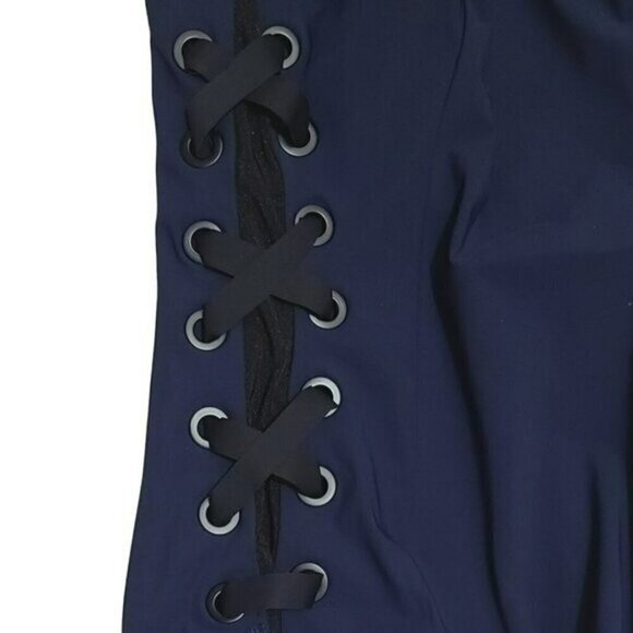 NWT Amoressa by Miraclesuit Bondi Moonraker Lace up Sides One-Piece Swimsuit - Picture 7 of 10